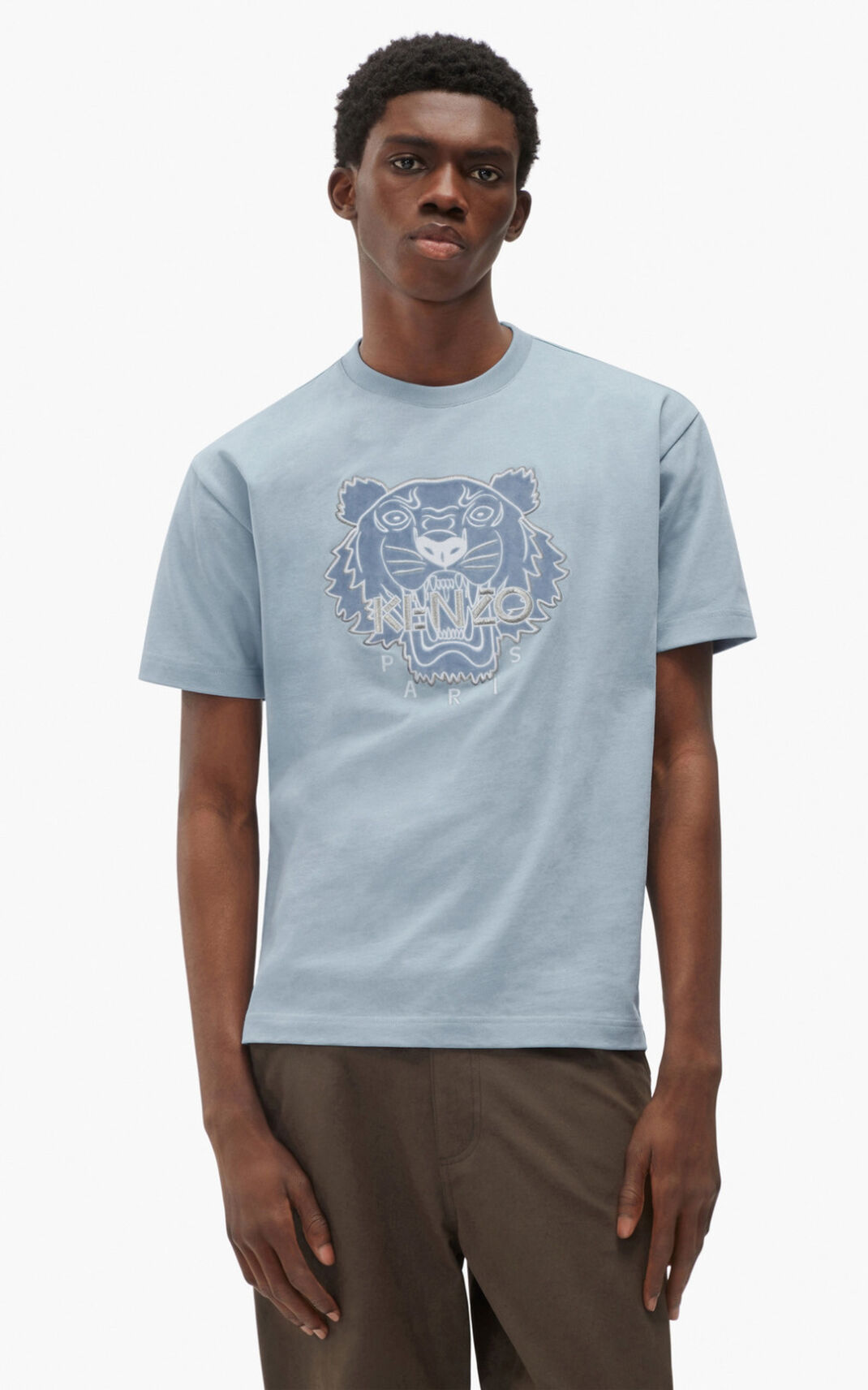 T Shirt Kenzo Homme The Hiver Capsule Tiger Grise QHYAO-5986